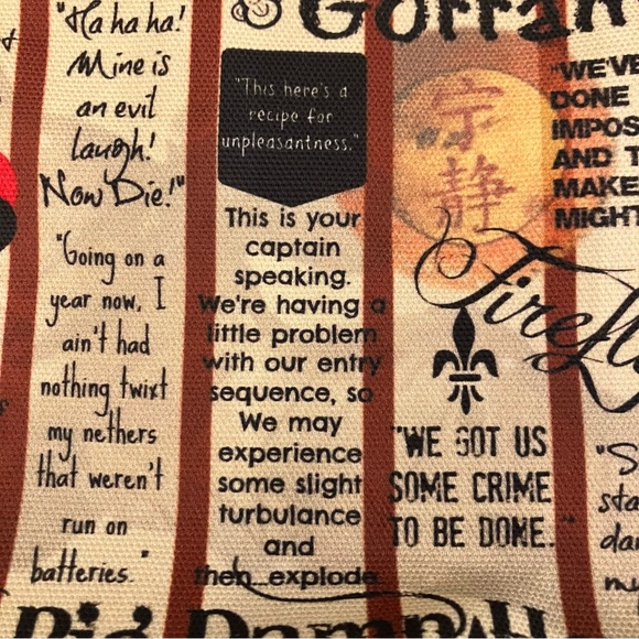 Handmade quirky Firefly Fandom tote - 1 pocket - Picture 7 of 9